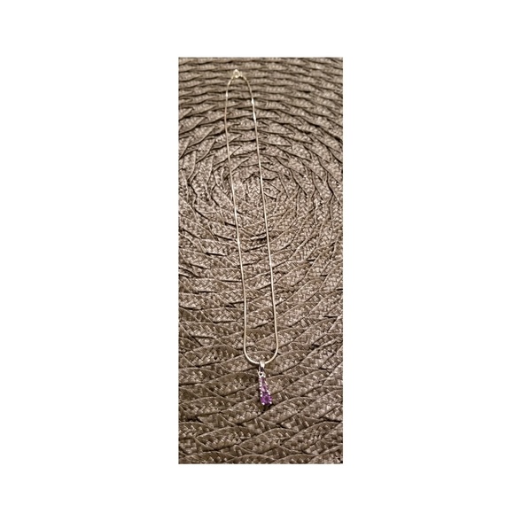 Sterling Silver Amethyst Necklace - Picture 1 of 2